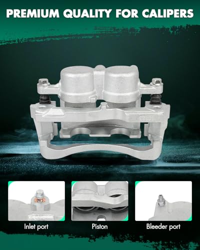 SCITOO - Front Left Disc Brake Caliper Assembly w/Bracket For Chevy,For GMC - size: Front Driver[18B4817]