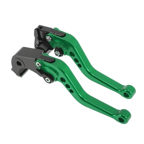 Short Brake Clutch Levers for Kawasaki Z1000SX/NINJA 1000/Tourer 2011-2016 6 Position Adjustable Motorcycle Handlebar Brake Lever Aluminum Alloy Green - color: Green