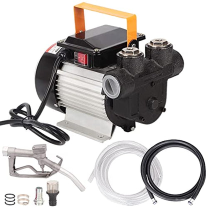 TOPWAY 110V AC 16GPM Electric Self-priming Oil Fuel Diesel Kerosene Biodiesel Transfer Pump Kit w/Discharge Hose & Nozzle - style: Pump Kit