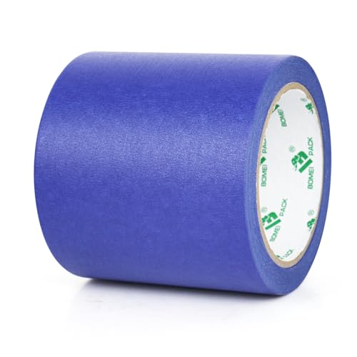 BOMEI PACK Wide Blue Painters Tape 4 Inches x 30 Yards, 3D Tape, 3D Printing Tape for Laser Cutting, 21-Day Clean Removal Wide Masking Tape - color: Blue