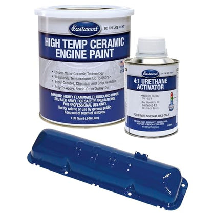 Eastwood Ford Dark Blue High Temperature Ceramic Engine Paint and Activator - color: Ford Dark Blue