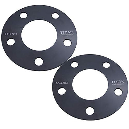 3mm Hub Centric Wheel Spacer Compatible with Ford Mustang - 5x114.3 (5x4.5) Bolt Pattern, 70.5mm Hub Bore, 6061-T6 Billet Aluminum, Black - Pair - size: 3mm Hubcentric Wheel Spacers, style: 2x Wheel Spacers
