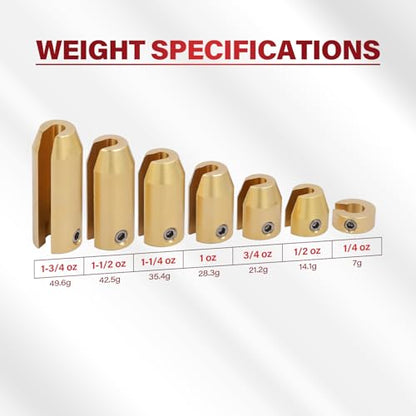 12 Pack Brass Motorcycle Wheel Weights Refill Kit - 6 Sizes