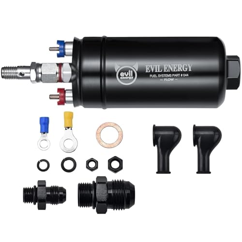 EVIL ENERGY External Inline Fuel Pump 300 LPH High Flow 12V Universal