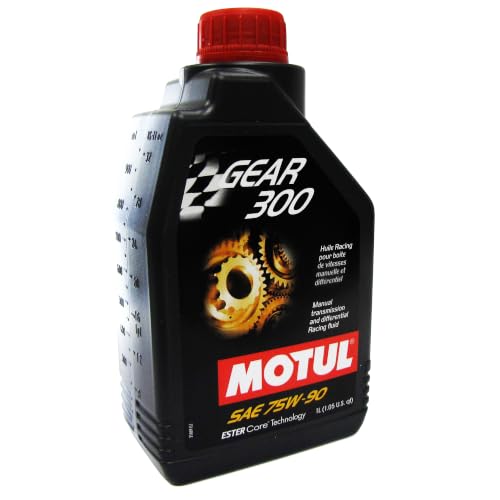 MOTUL Gear 300 SAE 75W-90 Oil LRN7591, 1 Liter Fully Synthetic Differential Axle GL5 Fluid 105777, Compatible with Land Rover Discovery II, LR3, LR4, Range Rover Sport, Full Size L322, & Freelander