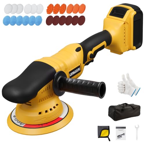 Polisher for Car Detailing to 5500Rpm (Yellow, Upgraded Version) - color: Yellow, Upgraded Version