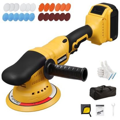 Polisher for Car Detailing to 5500Rpm (Yellow, Upgraded Version) - color: Yellow, Upgraded Version