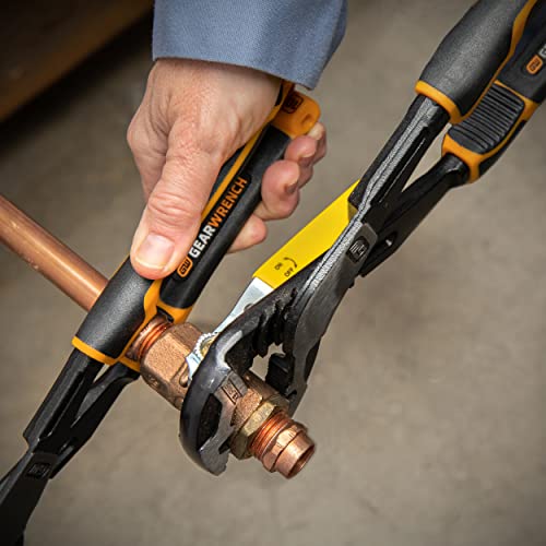 GEARWRENCH 8", 10”, & 12” PITBULL K9 Straight Jaw Dual Material Tongue and Groove Pliers Set - 82205CAZ - size: 3 Piece, style: Mixed Set
