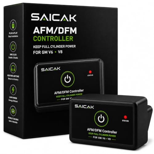 AFM/DFM Disabler for GM V6 & V8 Engines, Smart ON/Off AFM Disable Module Compatible with Chevy Silverado Sierra Tahoe Suburban Yukon Escalade Avalanche, Plug & Play OBD-II Controller