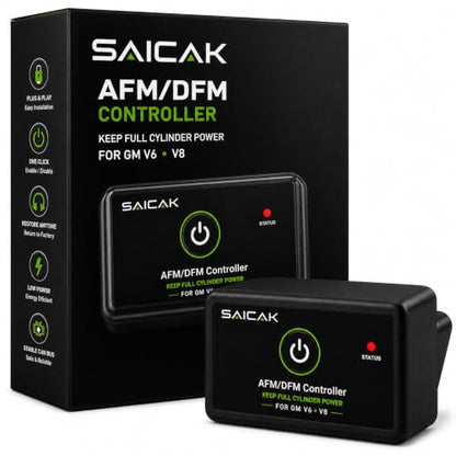 AFM/DFM Disabler for GM V6 & V8 Engines, Smart ON/Off AFM Disable Module Compatible with Chevy Silverado Sierra Tahoe Suburban Yukon Escalade Avalanche, Plug & Play OBD-II Controller