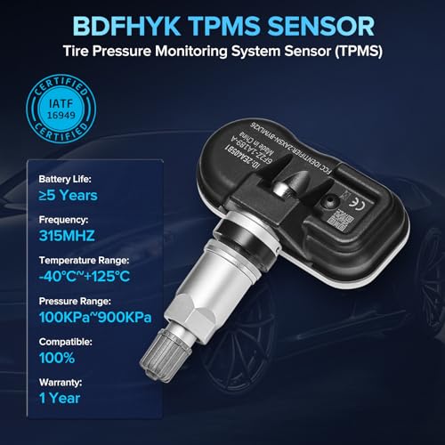 BDFHYK 315MHZ TPMS Tire Sensor Compatible with Lincoln Mazda and Mercury Tire Pressure Monitor System Sensor 6F2Z1A189A, 7L1Z1A189A, 1 Peice - style: 6F2Z1A189A