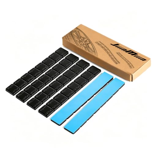 JiiinMiiin 1/4oz, 0.25oz, 48PCS Black Steel Adhesive Stick on Wheel Weights - color: Black, size: 0.25oz - 48PCS