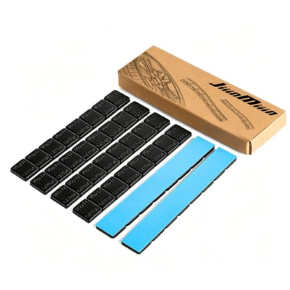 JiiinMiiin 1/4oz, 0.25oz, 48PCS Black Steel Adhesive Stick on Wheel Weights - color: Black, size: 0.25oz - 48PCS