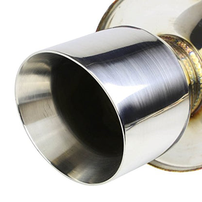 DNA Motoring CBE-CPTC99-NRT CBECPTC99NRT Stainless Steel Catback Exhaust System - color: Rolled