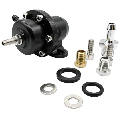 HiSport FPR-008 Fuel Pressure Regulator Kit - Black High Volume - size: HSFPRB18C