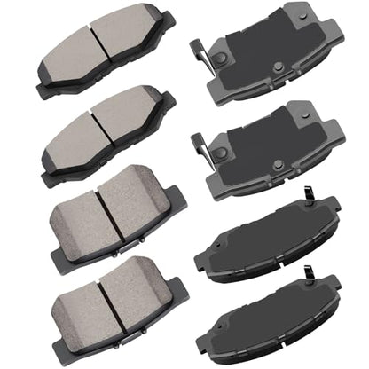 cciyu D914 D537 Brake Pads w/Hardware Front Rear Disc Brake Pad Set - size: Front[D914] + Rear[D537]