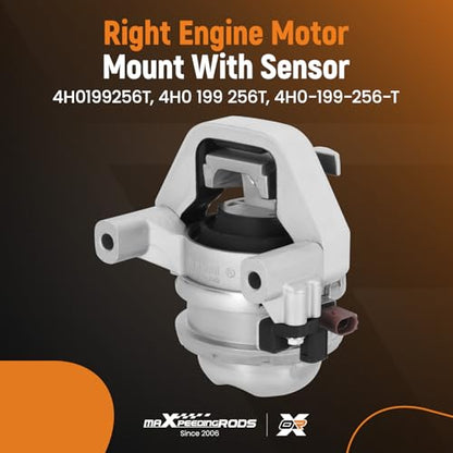 maXpeedingrods Right Engine Motor Mount With Sensor for Audi S6 RS6 S7 RS7 4.0L V8 2013-2018 4H0199256T - style: 4H0199256T