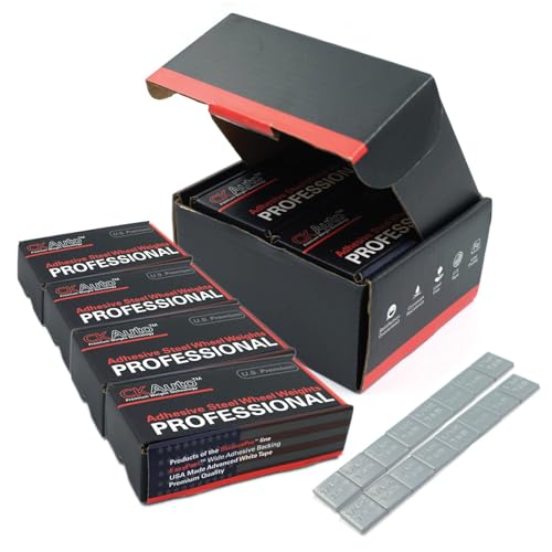 CKAuto 0.25oz, Gray, Adhesive Stick-On Wheel Weights, 4 Boxes, 240 oz Case - color: Grey, size: 4 Boxes/960Pcs