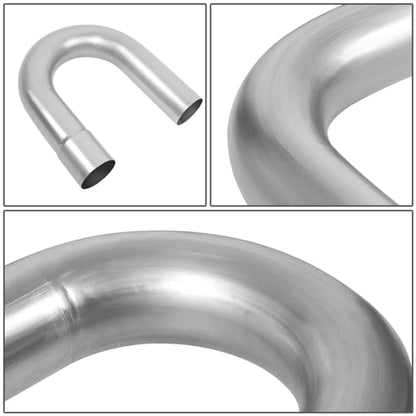 DNA MOTORING 8Pcs 3 Inches Mild Steel DIY Custom Exhaust Tubing Mandrel Bend Pipes Straight & U-Bend Kit, Universal Fit, ZTL-30RAW-8P - size: 3Inch, style: Mild Steel