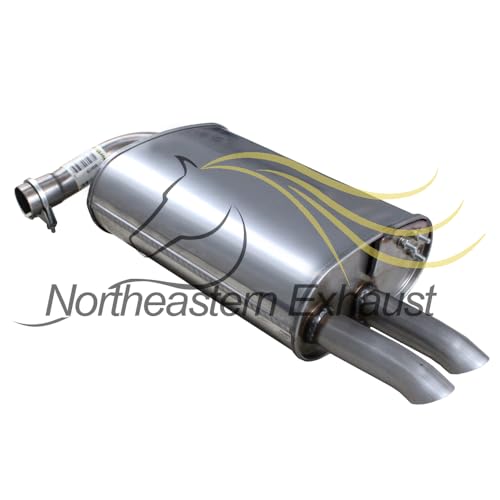 Northeastern Exhaust | Stainless Steel Resonator Pipe, Muffler Exhaust System Kit Compatible for Nissan Altima 2002-2006 2.5L | Free Clamps, Gasket and Hanger Included