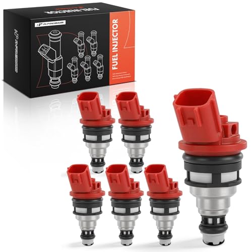 A-Premium 4 Holes Set of 6 Fuel Injectors Compatible with Nissan, INFINITI