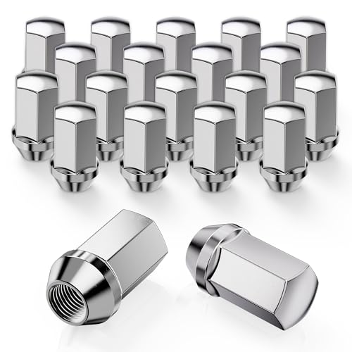 MZS M14x1.5 Lug Nuts for Wrangler Gladiator Grand Cherokee Ram Chrome 20PC - size: M14X1.5-Wrangler Durango