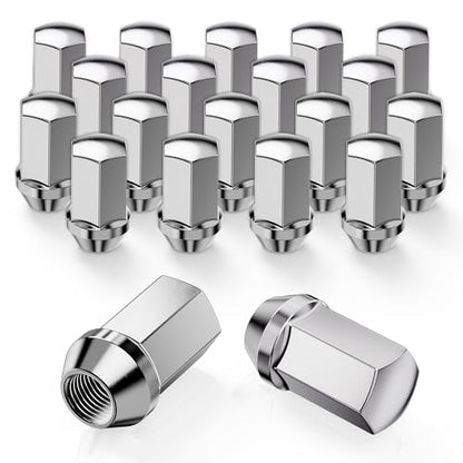 MZS M14x1.5 Lug Nuts for Wrangler Gladiator Grand Cherokee Ram Chrome 20PC - size: M14X1.5-Wrangler Durango
