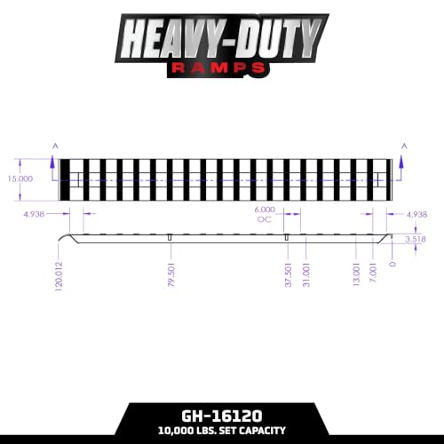 GEN-Y Hitch Heavy Duty Aluminum Loading Ramps, Set of 2, 10 Feet x 15" - size: 10'