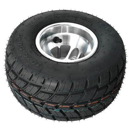 2pcs Front 5in Rain Road Tires, 10x4.50-5 10x4.50x5 Go Kart Tires and Rims for Racing Kart Quad Drifting Mini Bikes (Offset: 32mm) - size: 2 tire