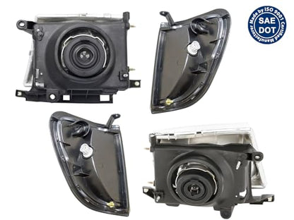 APA Replacement Head Light Corner Parking 1997-2000 Tacoma 2WD With PreRunner 1998-2000 4WD Combo SET - color: 1997-2000 Tacoma 2WD with PreRunner Combo