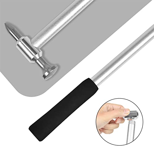 WHDZ Paintless Dent Repair Tools Car Dent Removal Hammer Aluminum Tap Down Tools with Tips - color: Silver