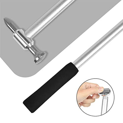 WHDZ Paintless Dent Repair Tools Car Dent Removal Hammer Aluminum Tap Down Tools with Tips - color: Silver