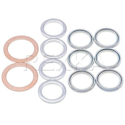 Rexka 12pcs Transfer & Differential Service Gasket Kit Compatible with Toyota Lexus 4Runner Land Cruiser Tundra Tacoma FJ Cruiser Highlander RAV4 Sequoia Sienna 1215710010 9043024003 90430A0003 - color: 12pcs