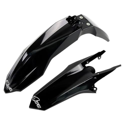 UFO PLAST Front/Rear Fender Kit - Replacement Dirt Bike Front and Rear Mud Guard - Compatible with Husqvarna FC 250/350/450/TC 125 2014-2015/TC 250 2014-2016 - color: Black