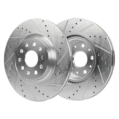 Detroit Axle - Drilled and Slotted Brake Kit for 2016-2017 Cadillac CT6 - size: 8PR53579/KIT