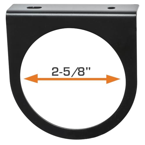 GlowShift Universal 65mm Black Single Gauge Mounting Bracket Pod Holder