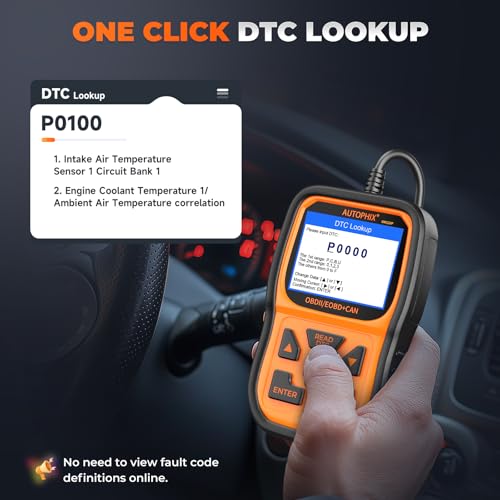 AUTOPHIX OM126P OBD2 Scanner, Check Engine Light Code Reader for OBD2 Cars - color: Orange