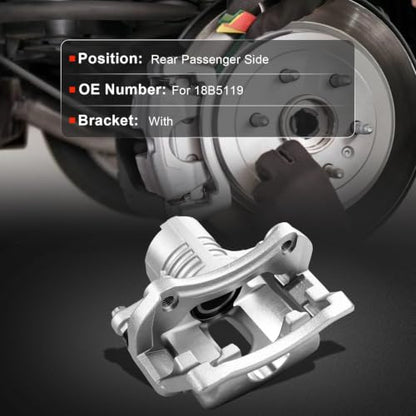 cciyu Rear Right Disc Brake Caliper Assembly with Bracket 18B5119 - size: Rear Right[18B5119]