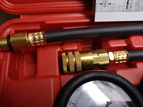 Cylinder Leak Down Tester,Compression Test kit - Engine Cylinder Dual Gauge Leakdown Tester kit Diagnostics Tool.