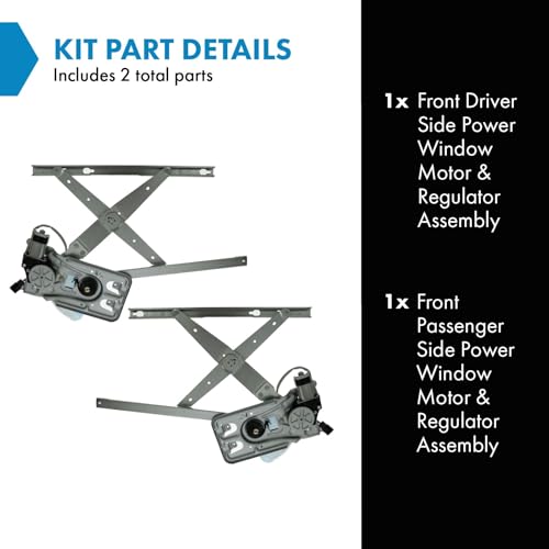 TRQ Front Power Power Window Regulator & Motor Assembly Set - style: WRA50372