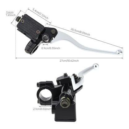 Windance 22mm 7/8inch M10 Motorcycle Handlebar Brake Lever Pump with 10mm Mirror Hole Front Right Hand Brake Master Cylinder Clutch Compatible with Yamaha Suzuki Honda Kawasaki (Right Hand) - style: Right Hand