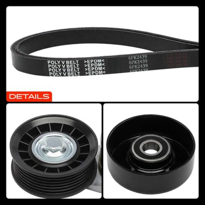 A-Premium Engine Serpentine Belt Drive Kit with Tensioner & Idler