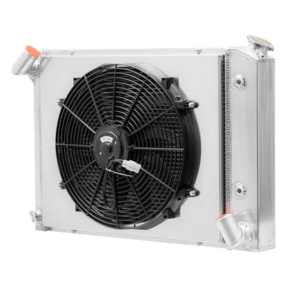 4 Row Radiators Replacement for 1966-1968 Chevy Corvette 7.0L 427ci V8 AT Aluminum Radiator Shroud Fan 66 67 68 Chevy Corvette Crossflow Radiators