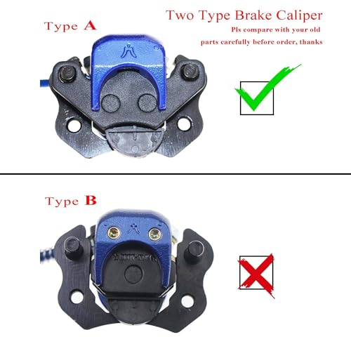 PRO BAT Hydraulic Rear Disc Brake Caliper System with Disk Rotor - color: Black