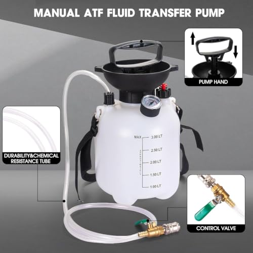 AIGMlSON 3L Transmission Fluid Pump with 12 pcs ATF Adapters - color: B