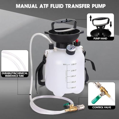 AIGMlSON 3L Transmission Fluid Pump with 12 pcs ATF Adapters - color: B
