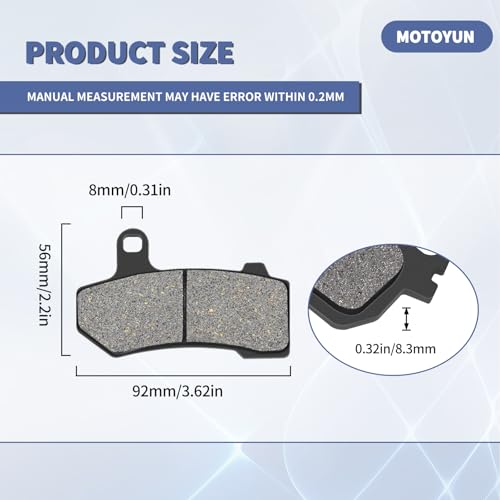 Front and Rear Brake Pads for Harley Road Glide 2008-2021, FLHX Street Glide 2008-2022, Road King 2008-2022, FLHTCU Ultra Classic Electra Glide 2008-2020