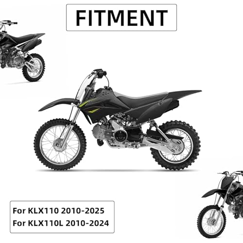 Plastics Kit with Number Plate for KLX110 15-26-Black - color: Black