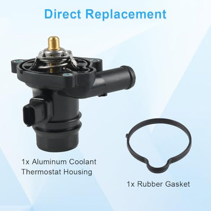 WMPHE 55565336 Engine Coolant Thermostat Housing Assembly Compatible with 2011-2016 Chevy Cruze Limited 1.4L Replace OEM 55565336 55579010 902-808 - size: 55565336