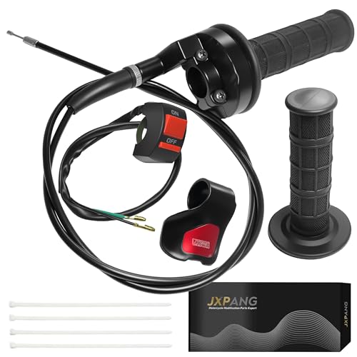 Universal Mini Bike Throttle Assembly&Cable Kit | Direct Replacement for Coleman BT200X,CT200U/EX,MB200&Predator 212cc/196cc Engines | Fits Most 7/8" Handlebar Mini Bikes with Cruise Control (Black) - color: Black